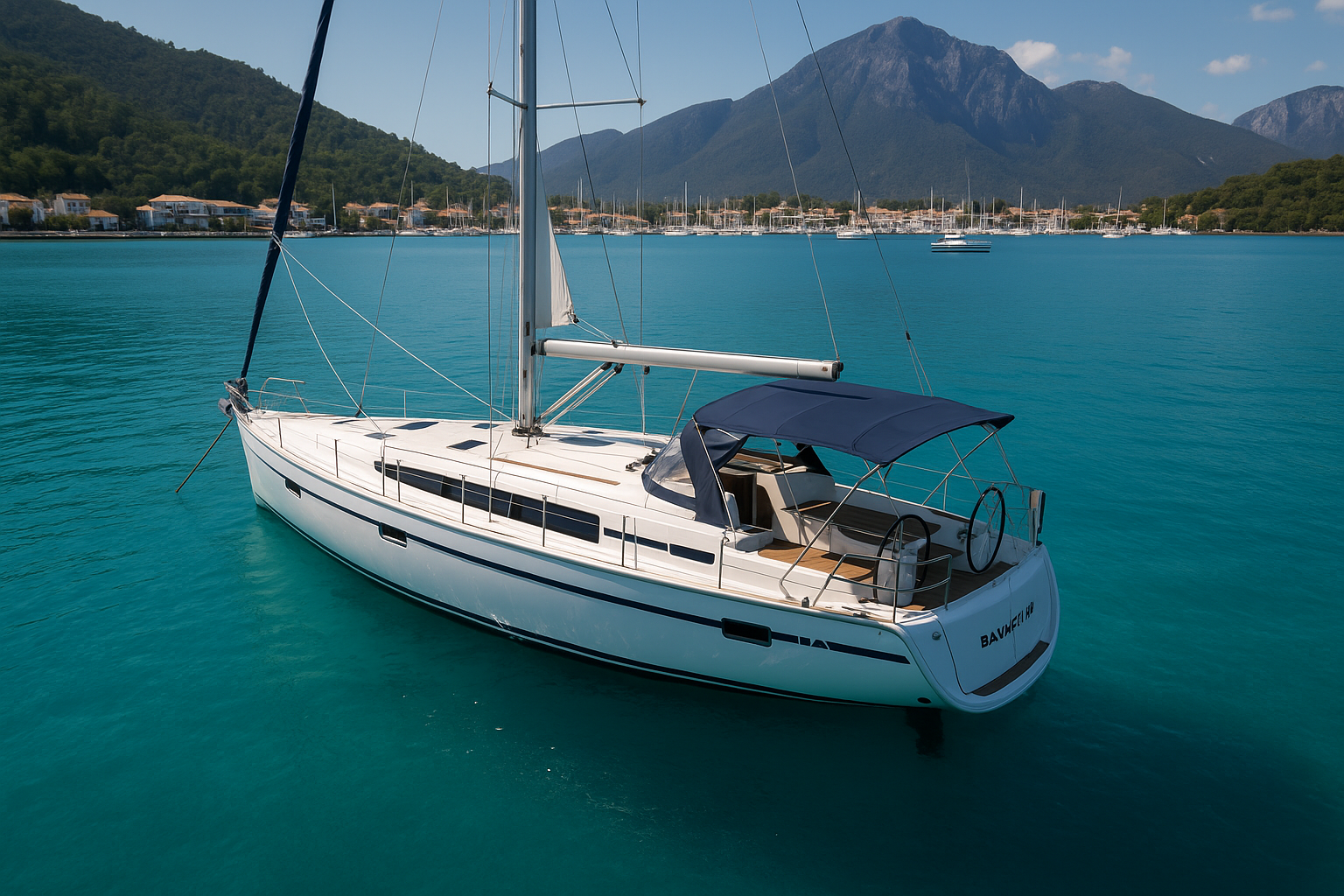 Круизная яхта - общий вид